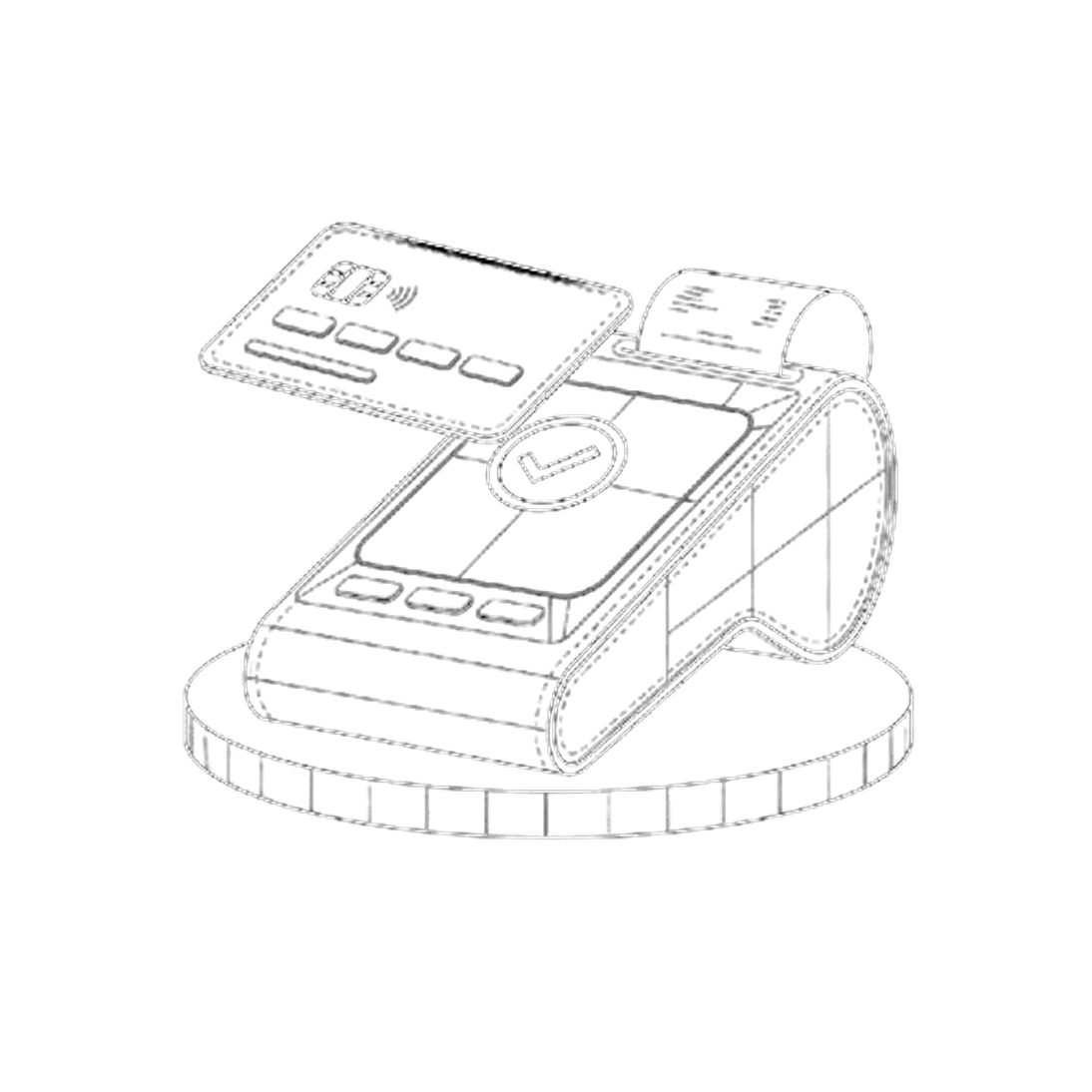 Card tapped at a payment terminal for contactless checkout