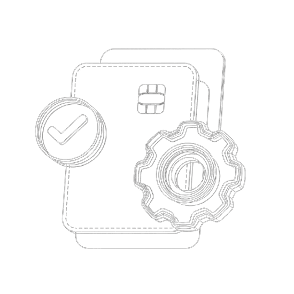 Card with settings and approval for flexible spending control