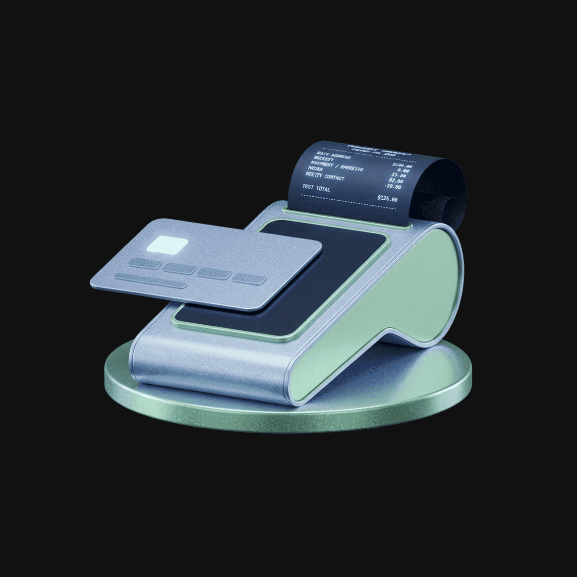 In-person payment mockup